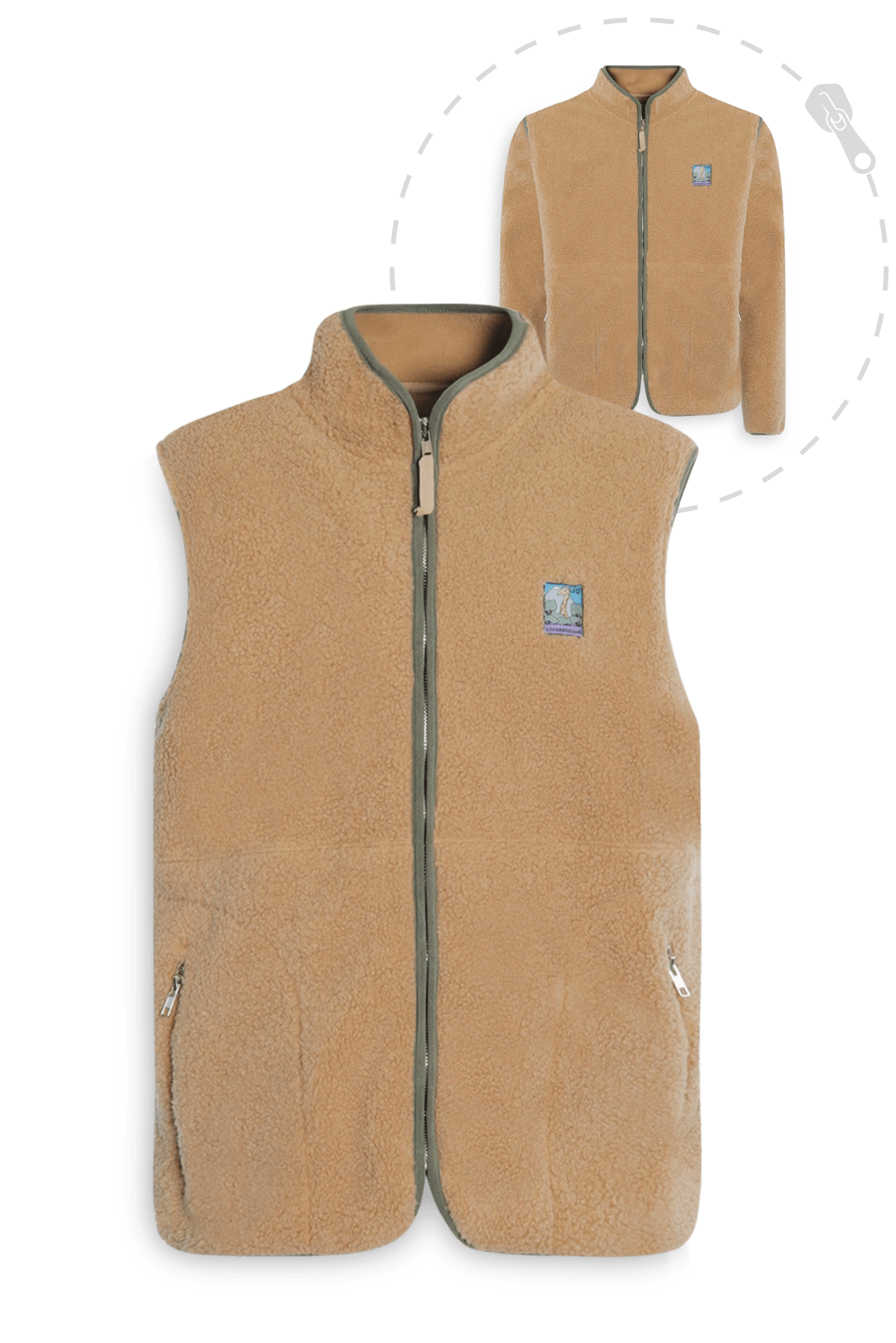 Polaire Sherpa 2-en-1