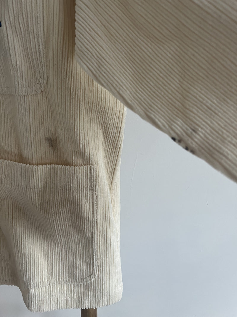 GIRAFRIP - Veste blanc cassé velours côtelé taille XL