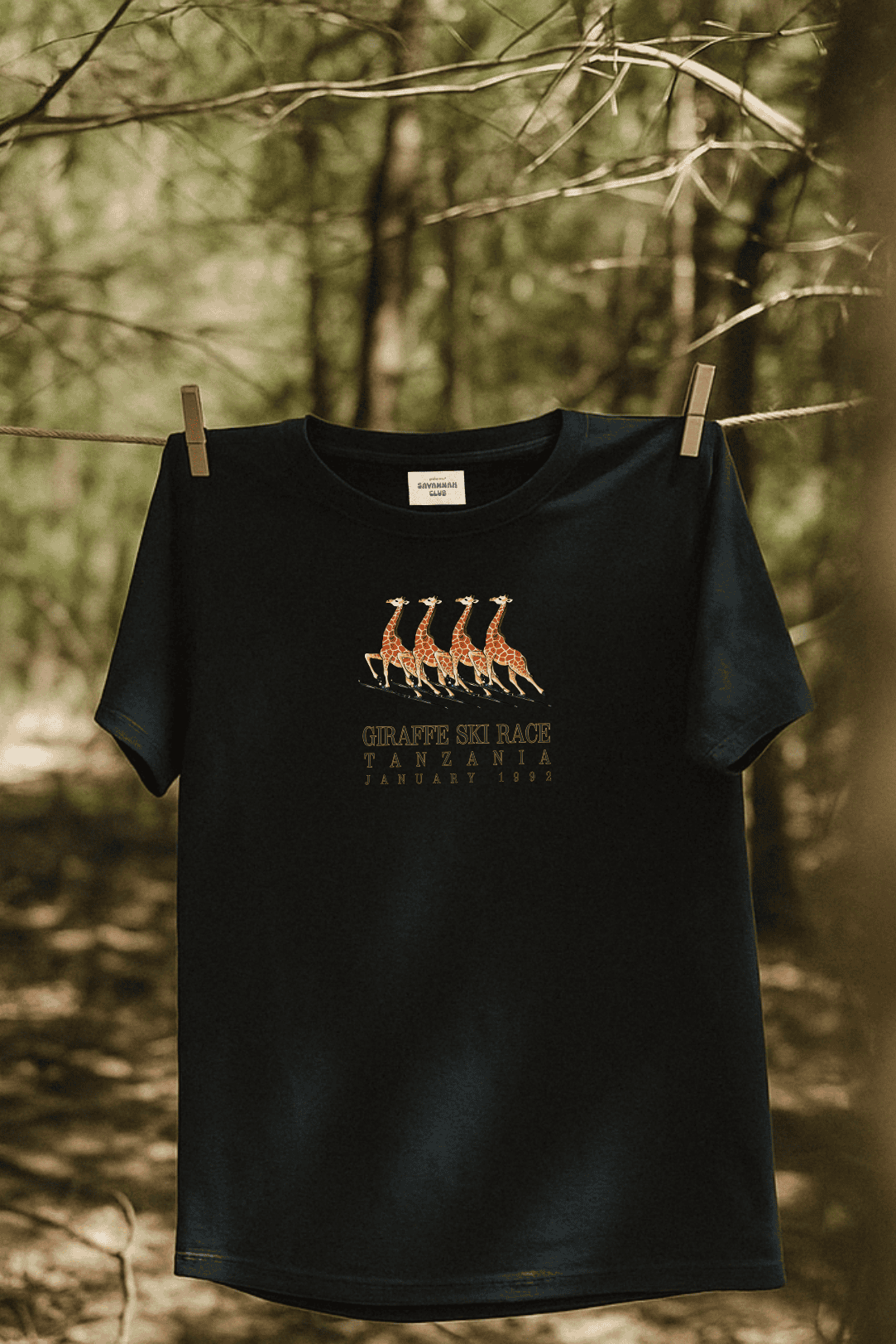 Tee-shirt Giraffe Ski Race - Unisexe