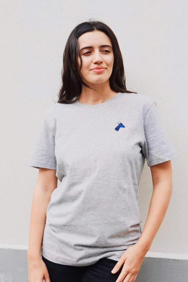 GIRAFRIP - T-shirt Brodé Gris (Stock du XS au XL)