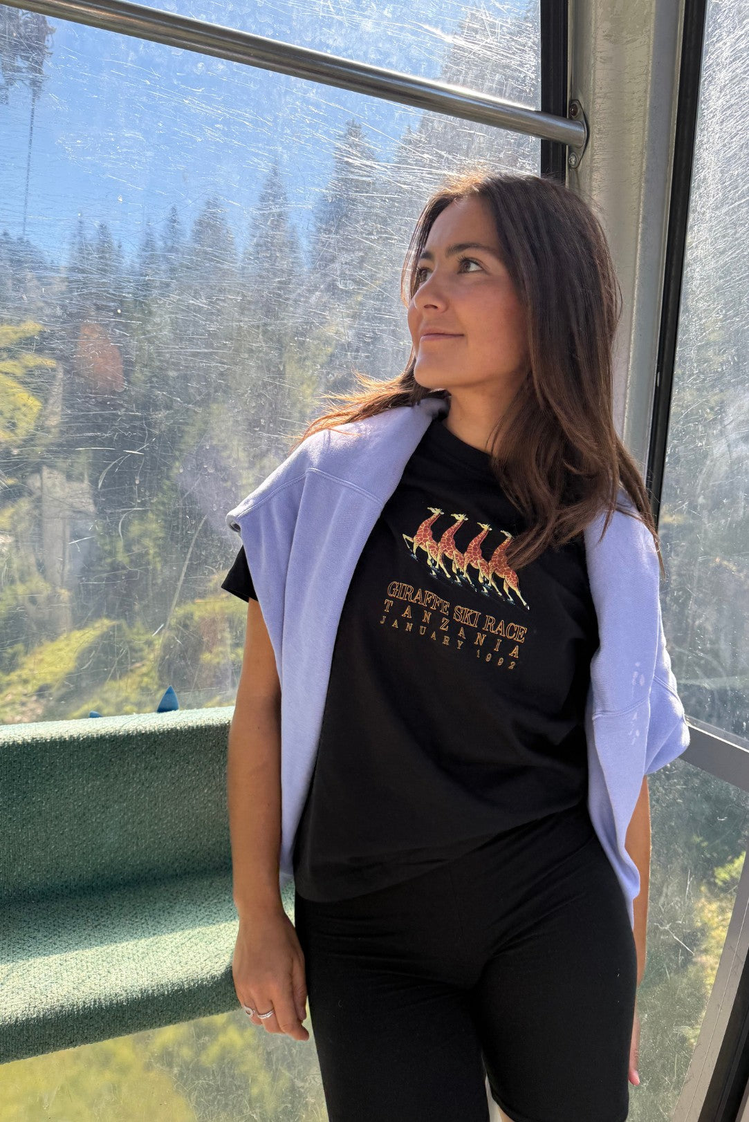 Tee-shirt Giraffe Ski Race - Unisexe