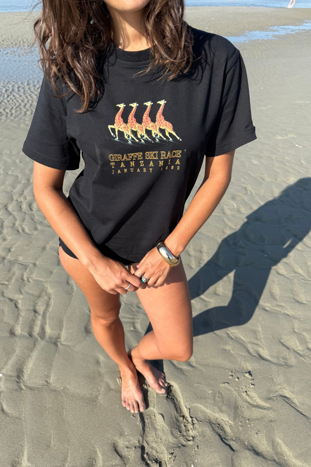 Tee-shirt Giraffe Ski Race - Unisexe