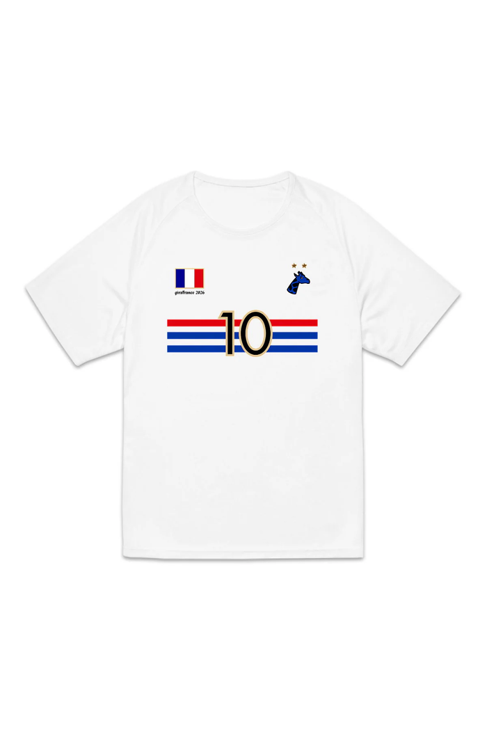 Tee-shirt de sport Girafrance 26 | Maillot Supporter France Coupe du Monde | Polyester Recyclé