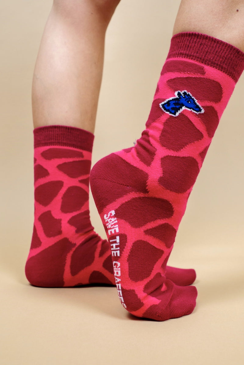 Socks - Giraffe pink