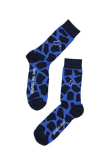 Chaussettes - Bleu girafe girafon bleu