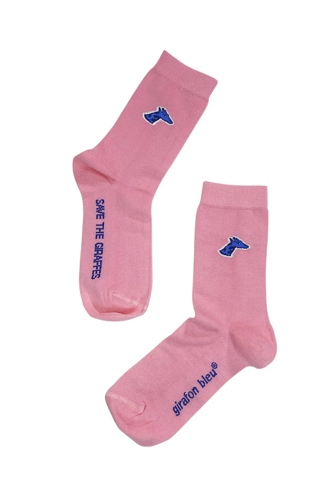 Chaussettes - Rose girafon bleu