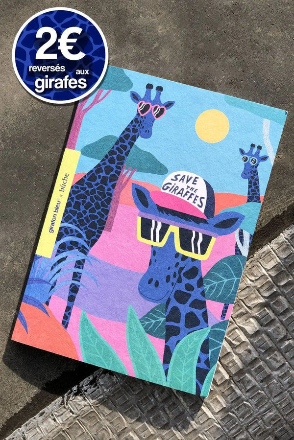 Le Notebook x Atelier Bûche girafon bleu