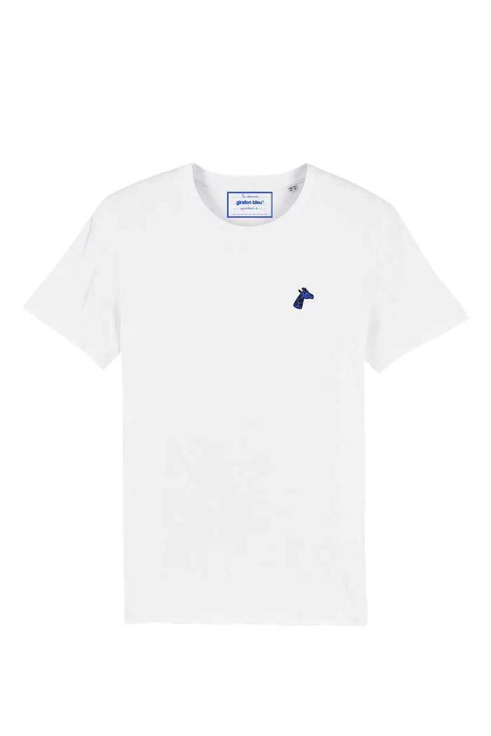 Tee-shirt Brodé Blanc Unisexe - Coton Bio
