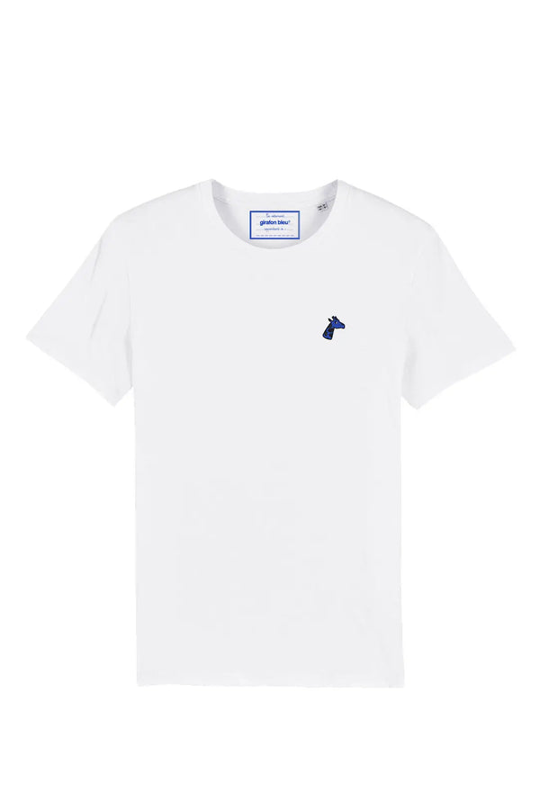 Tee-shirt coton bio blanc unisexe girafonbleu